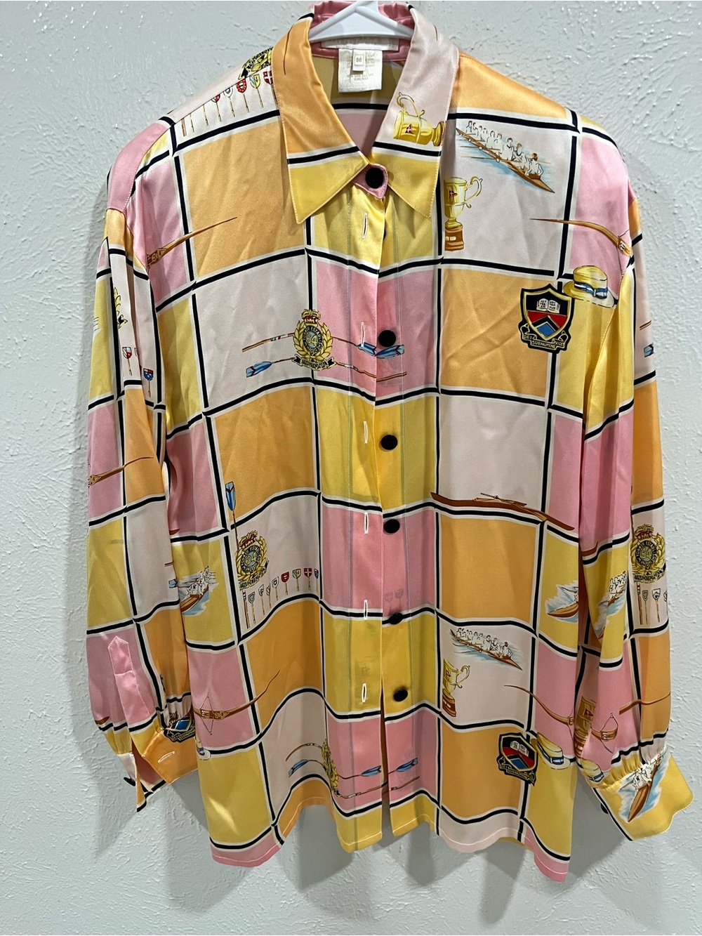 ESCADA 3 Pieces Vintage Silk Printed Blouse size 36-38 EU Absolutely Gorgeous - Picture 8 of 10